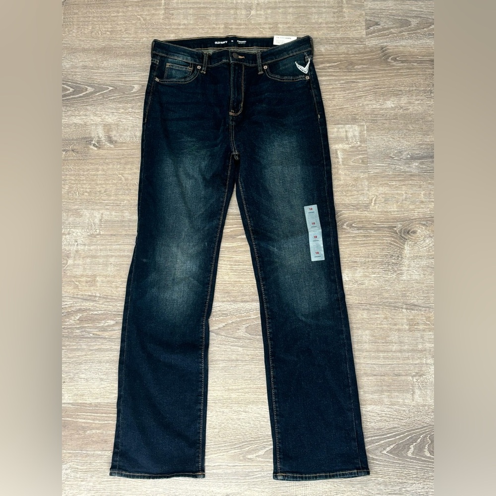 NWT Old Navy Straight Built-in Flex Boys Jeans 18 Adjustable Waist